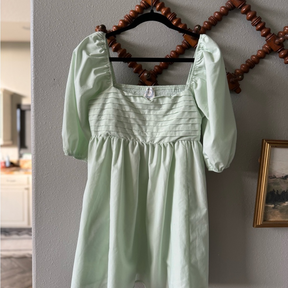 Blue Rain Mint Green Mini Dress